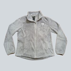 The North Face Womens Osito Fleece Jacket Gray Full Zip Soft Plush Size M